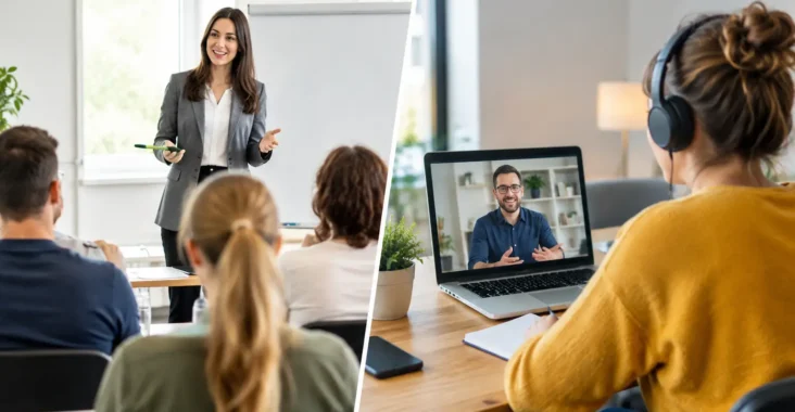 Präsenzkurs versus Online Trainerlehrgang